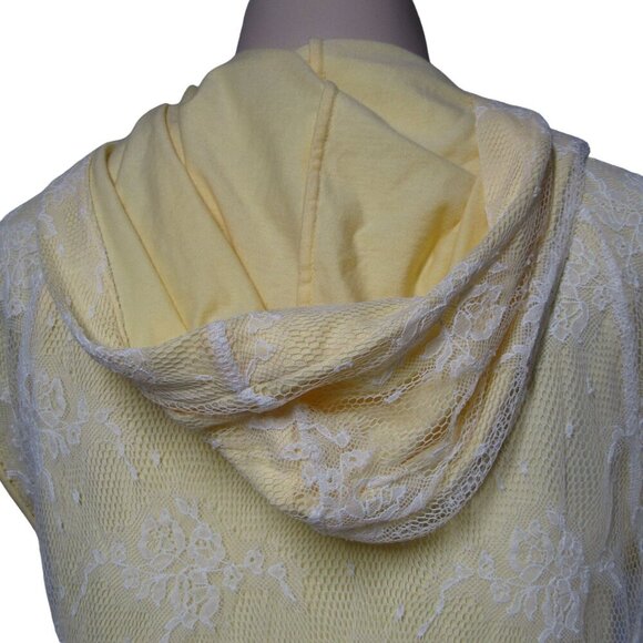 PHILIP LIM Development Y2K FAIRY Cottagecore Knit LACE Pastel Zip Hoody Top M - Picture 9 of 13